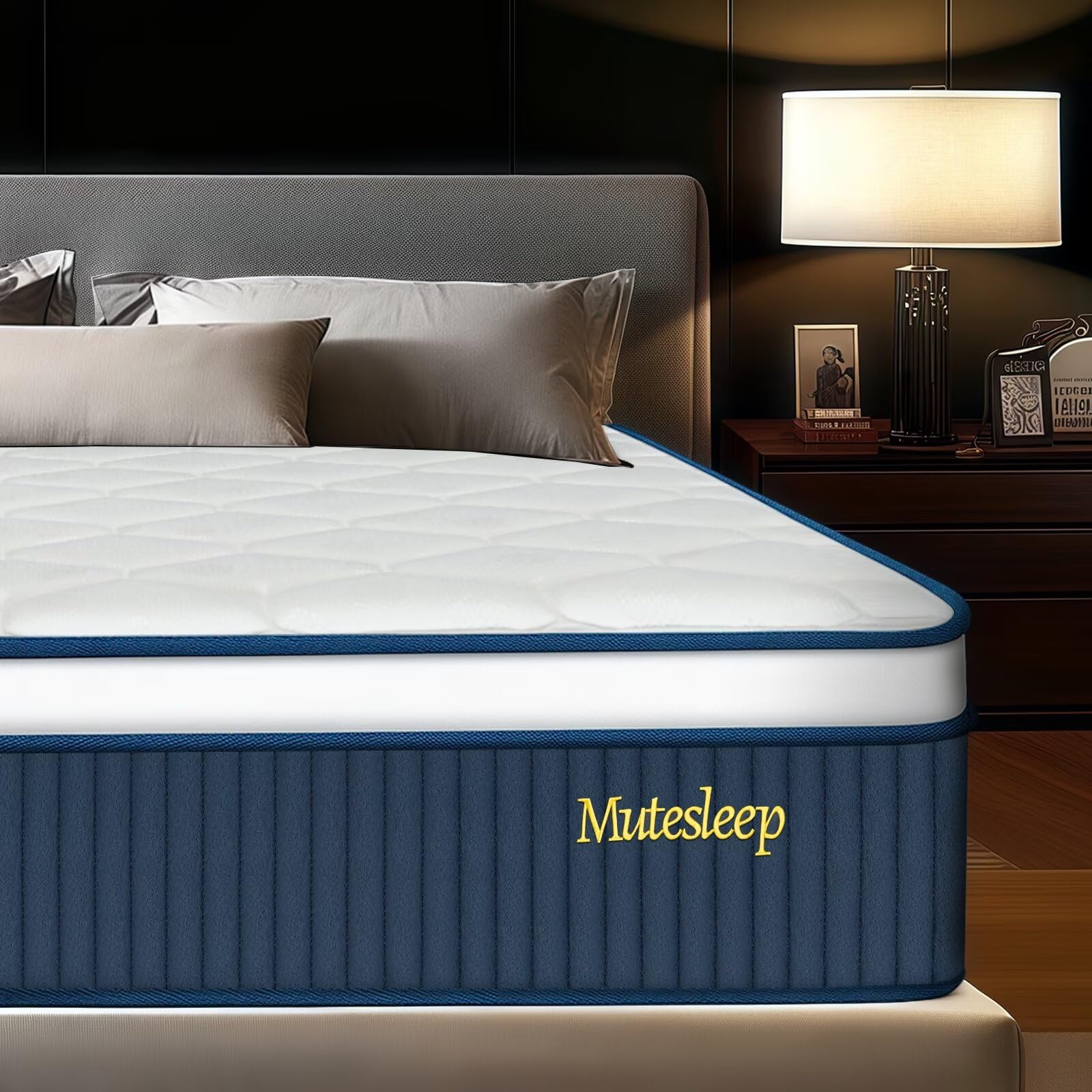 10 Inch Twin Memory Foam Hybrid Mattress In A Box - Medium Firm With Pocket Springs, Motion Isolation, Lumbar Support