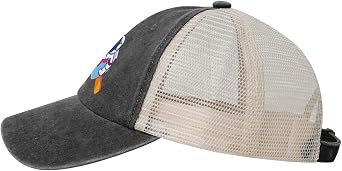 Cute Astronaut Hugging Ice Cream Baseball Cap Women Men Mesh-Back Hat Retro Trucker Hats Sun Hat
