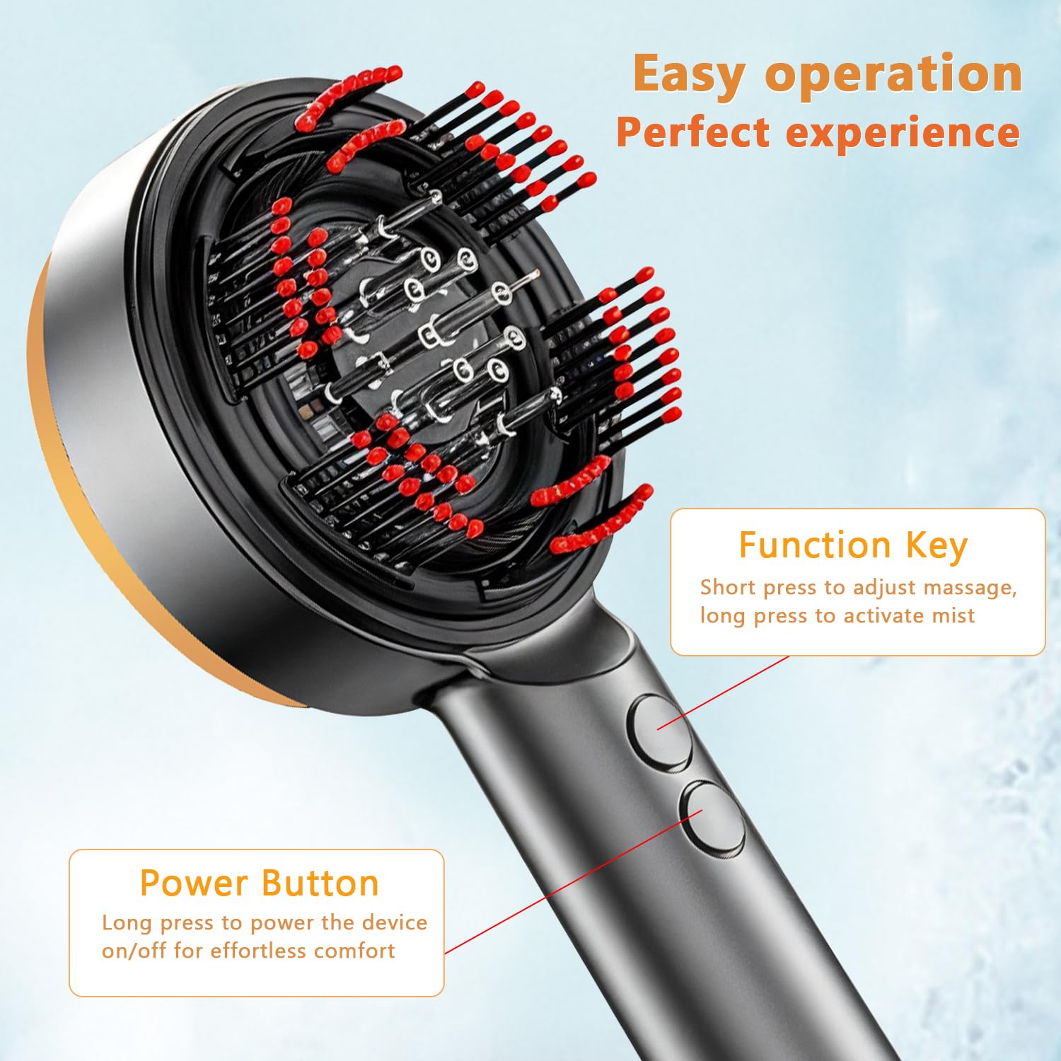 3 in 1 Electric Scalp Massager and Hair Oil Applicator, Hair Massager Scalp Applicator Brush for Hair Growth, Advanced Scalp Care Brush for Hair Oiling