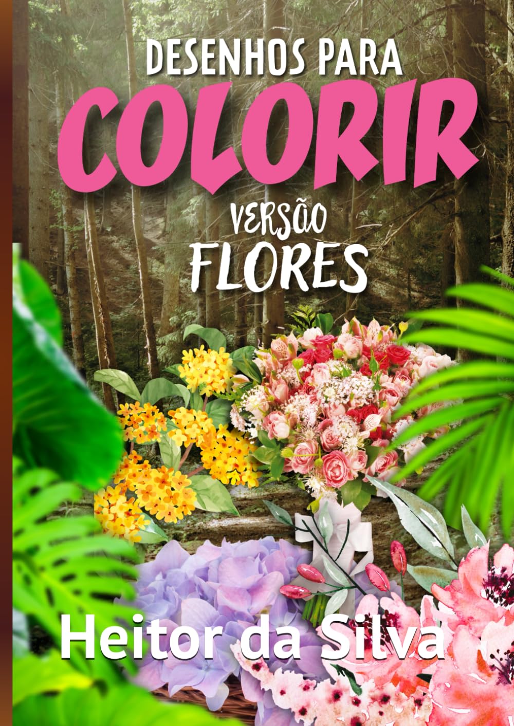 Desenhos para Colorir: Versão Flores