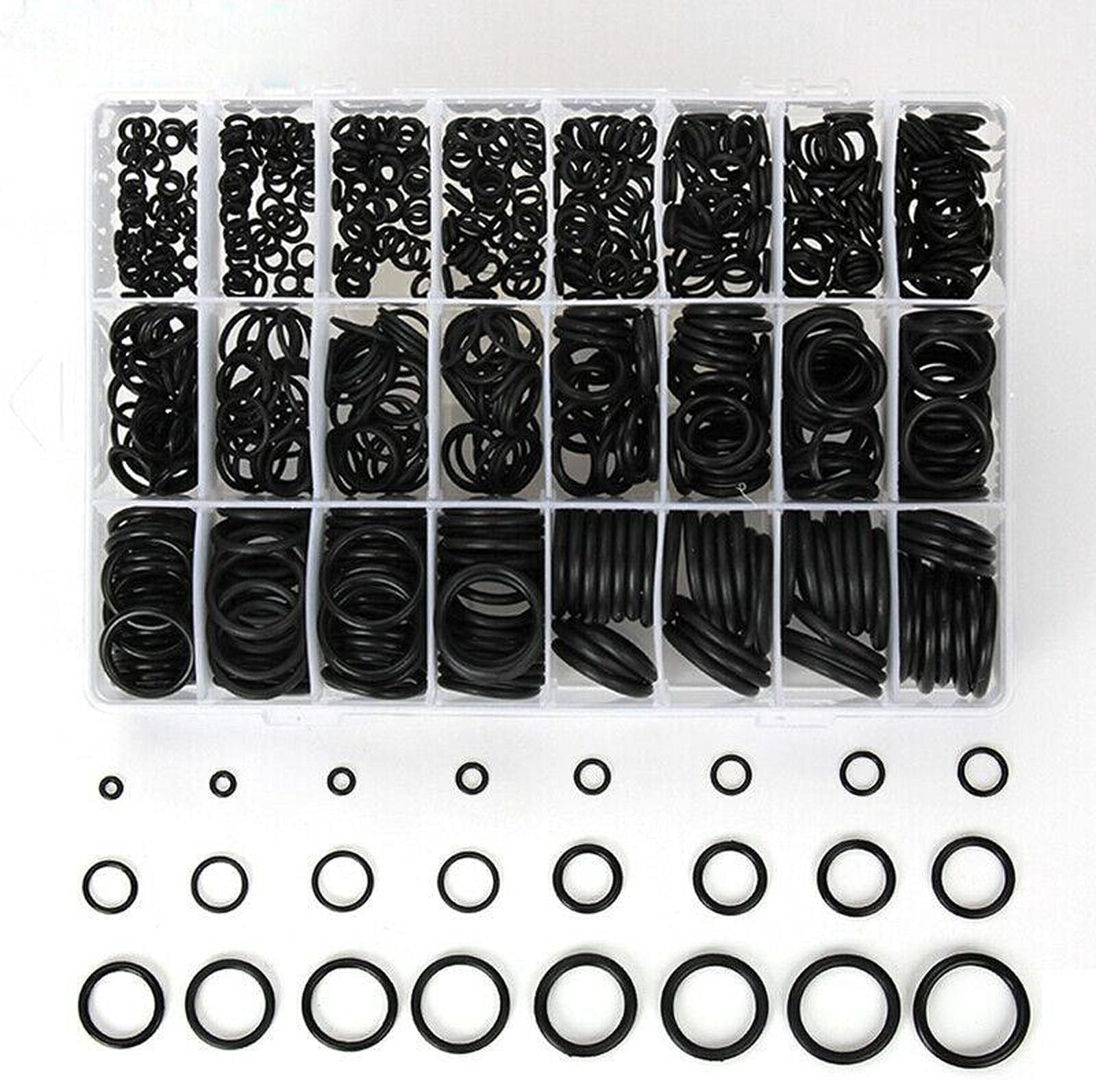 1200pcs NBR Seal O-Ring Kit, Thickness 1.5mm 2.4mm 3.1mm Nitrile Rubber O-Ring Gasket Sealing Ring Repair Kit for Plumbing and Auto Repair, Garages, Workshops (Black)