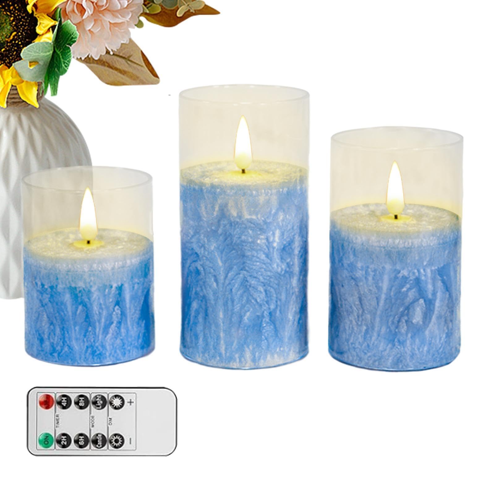 Velas a Pilas 3 piezas de real decoración de mesa