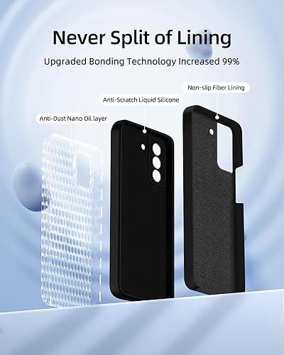 Miniatura 3 de Dssairo Funda 3 en 1 para Samsung Galaxy S22 Plus, con protección completa de la cámara, silicona líquida delgada a prueba de golpes funda