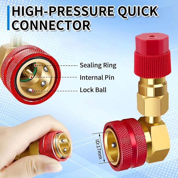 Kit Adaptador R1234yf a R134a, 90 Grados, para Aire Acondicionado Auto miniatura 4