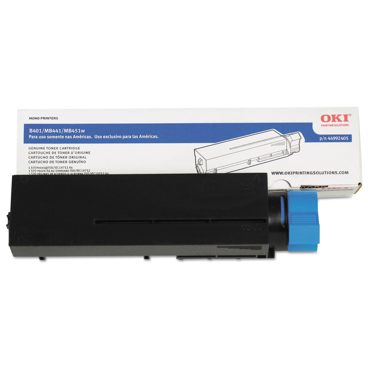 OKI Data 44992405 Toner Cartridge (Black) in Retail Packaging