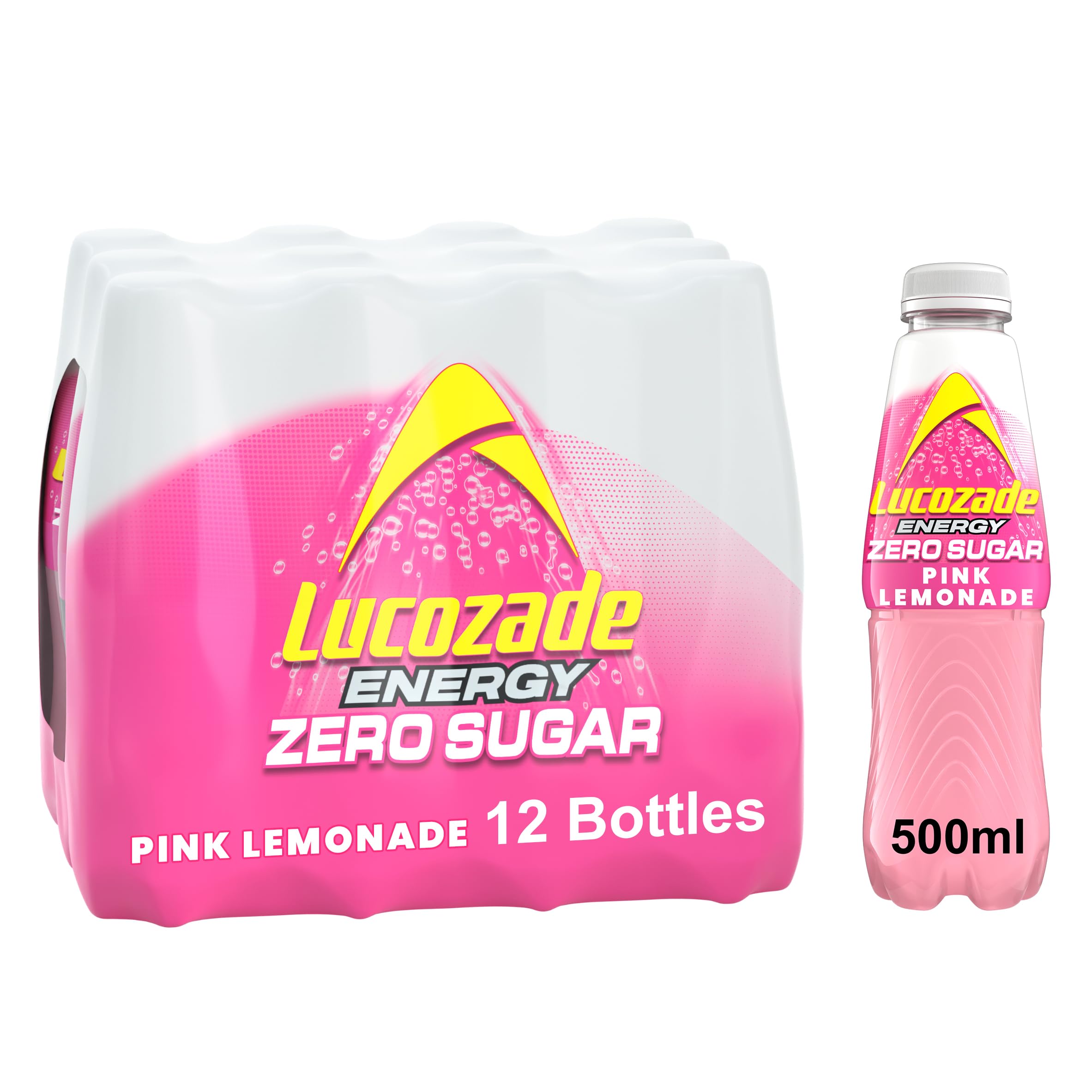 Lucozade Energy Zero Sugar Drink 500ml (Pack of 12)