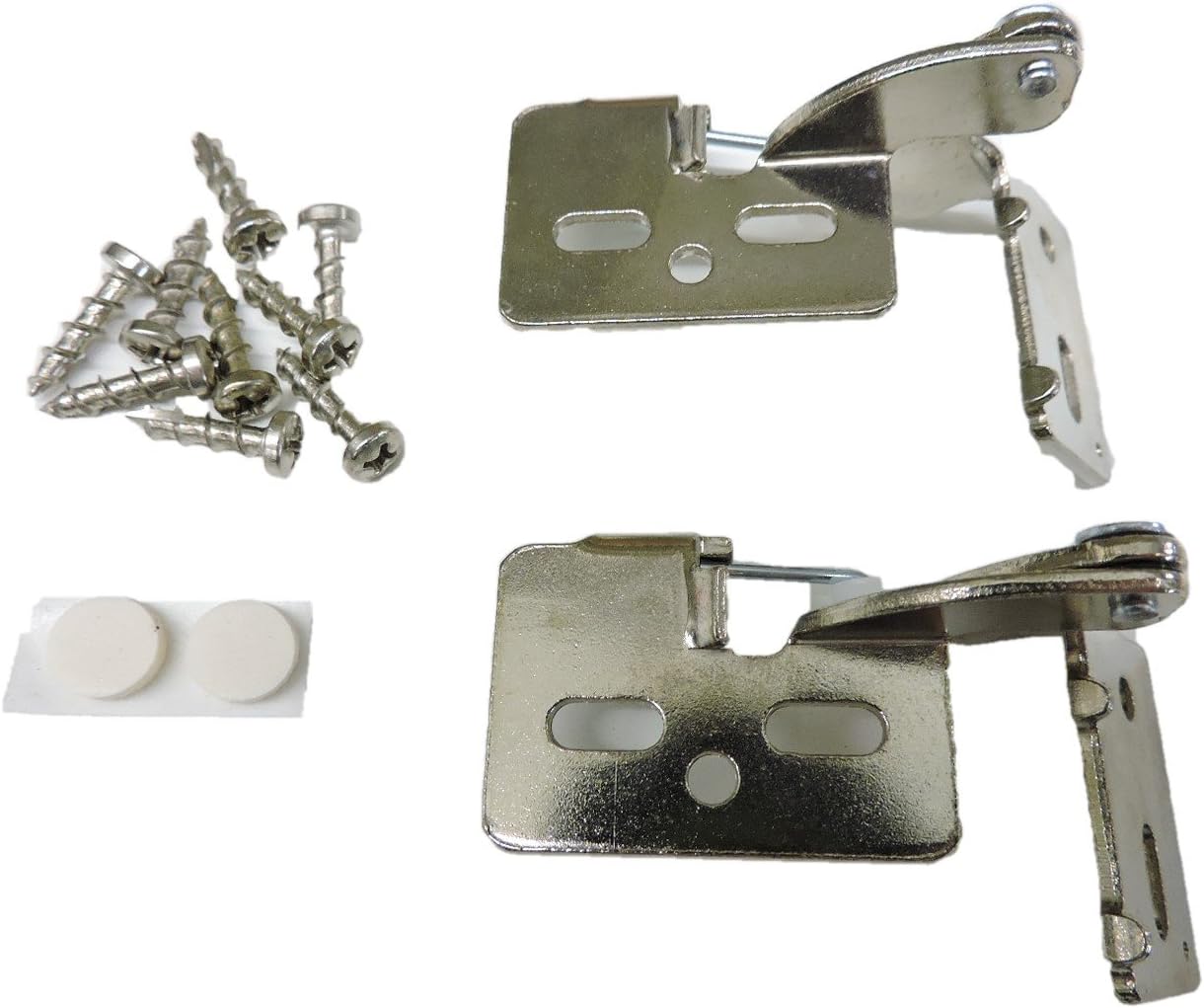 2 YOUNGDALE 65 Bright Nickel 1/2 Overlay 1/23/4" Thick Door Concealed Snap Close