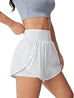 LALABIRDS Women's 3" High Waisted Running Shorts with Pockets - Breathable Workout Yoga Gym Dolphin Beach Shorts