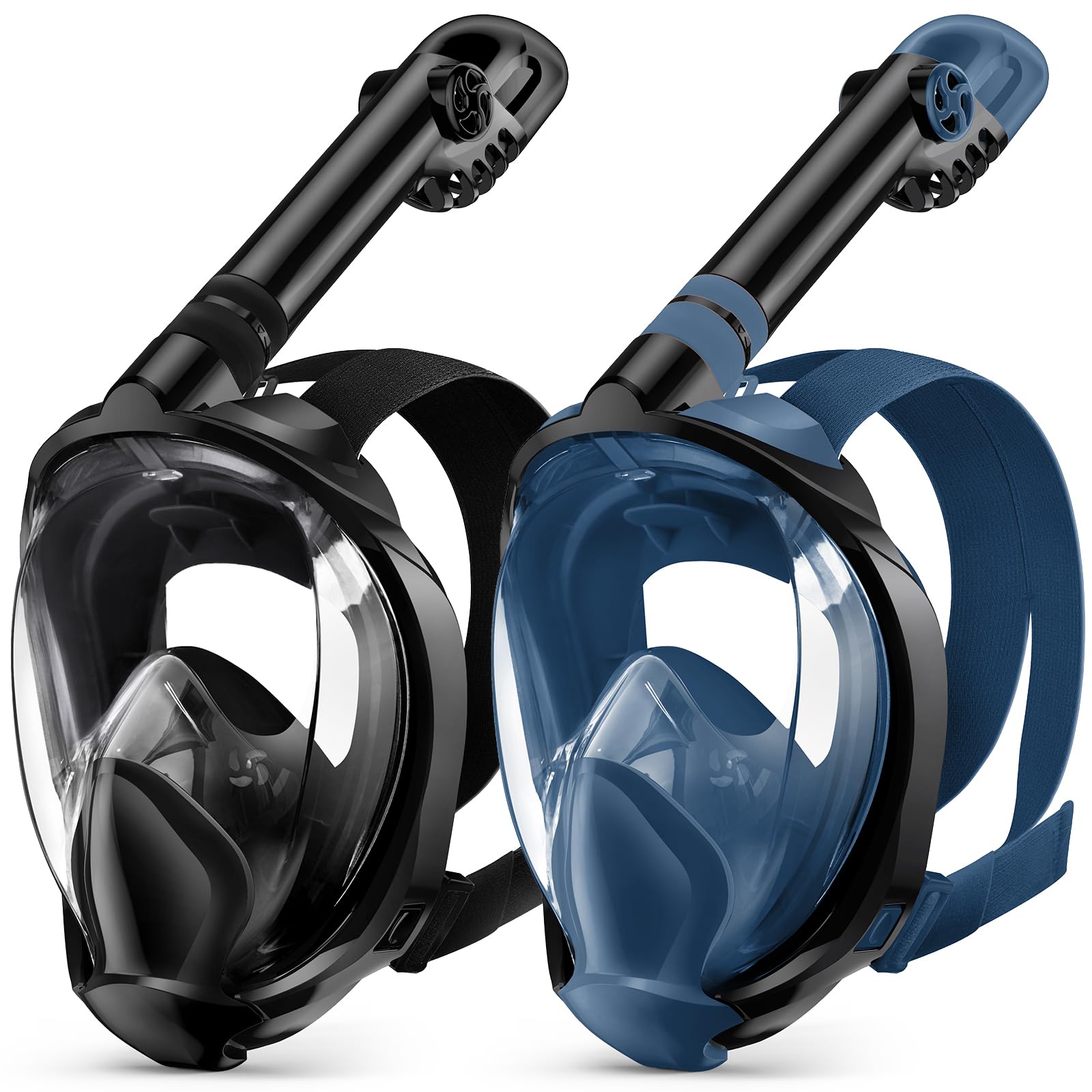 Zenoplige Full Face Snorkel Mask Adults,Dry-Top Snorkeling Gear with Camera Mount,Foldable 180-Degree Panoramic Scuba Mask for Snorkeling Diving Swimming Travel,Snorkel Mask Anti-Fog & Anti-Leak