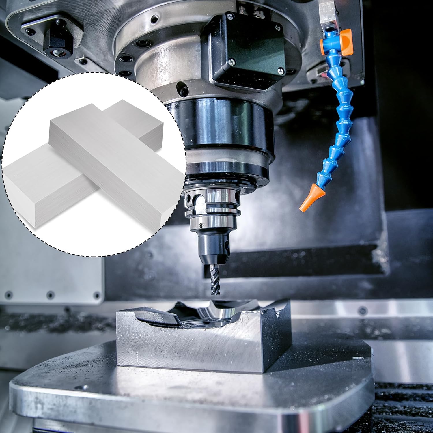 4PCS Square Aluminum Flat Bar, 1x2x8 Inch Aluminum Block, 6061Square Aluminum Bar Stock, General Purpose Plate, 25MM Thickness T6 Solid New Mill Stock