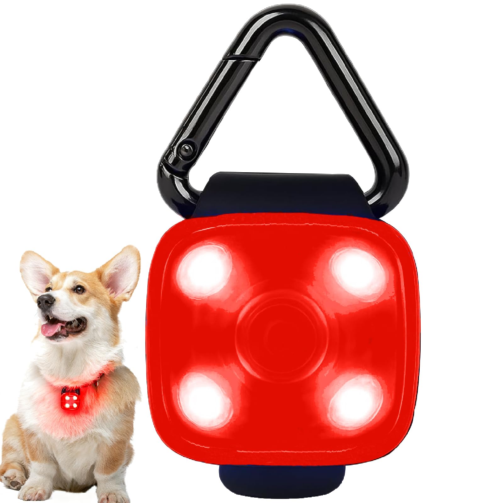 Gudemoore Dog Lights for Night Walking Rechargeable, Waterproof Led Dog Collar Light Clip On, 3 Flashing Modes for Night Walking, Running and Camping