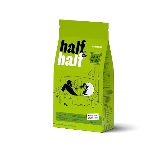 half&half - Pienso seco para Gatos - Pienso seco para Gatos - para Gato Adulto Sensible - Turquía