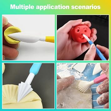 KornaDoz 9 Pcs Double Head Clay Sculpting Tools Kit, Versatile for Pottery Carving, Ceramic & Modeling Clay, DIY Crafts Projects for - Assorted Colors