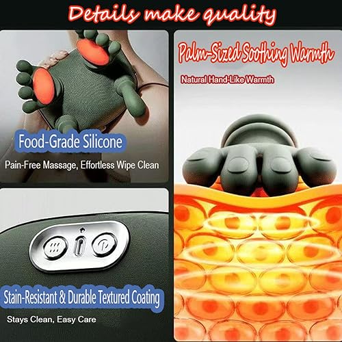 Miniatura 3 de Masajeador de cuello con calor, masaje eléctrico de tejido profundo 4D, masaje inalámbrico de tejido profundo para alivio del dolor cervical y de