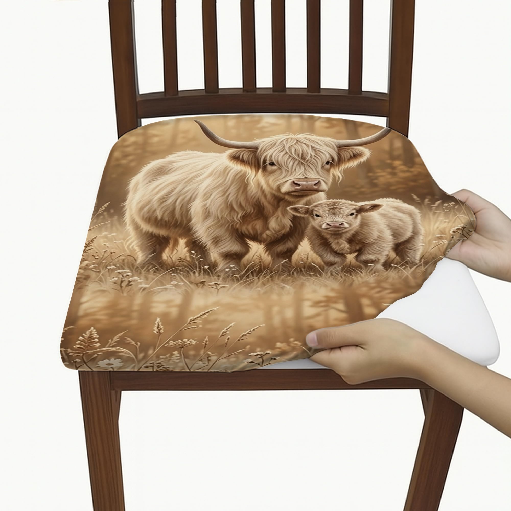 Housses de siège sans élasthanne pour chaises de bureau lot de 6