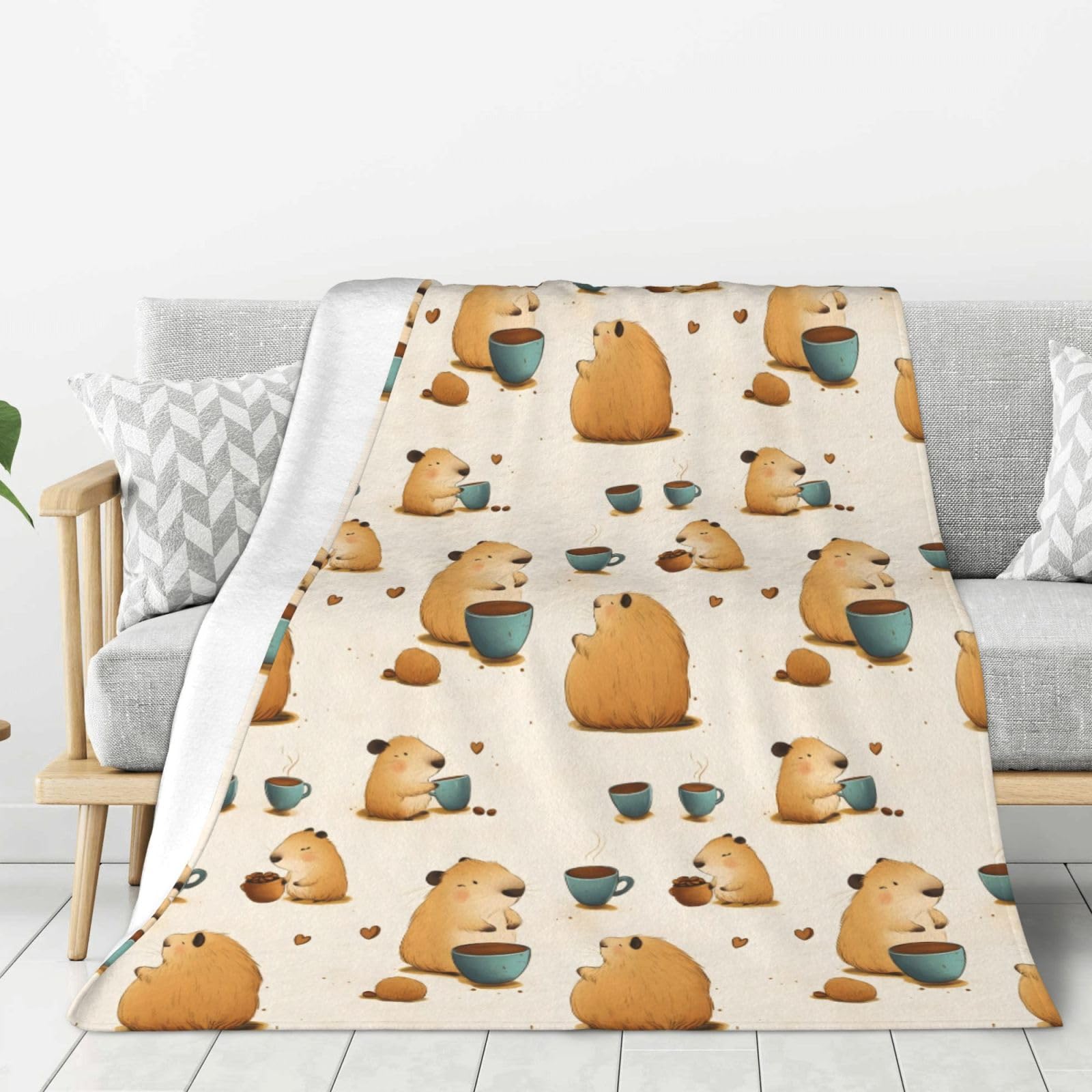 Couverture cochon d'Inde légère contre le froid pour canapé et lit douillet