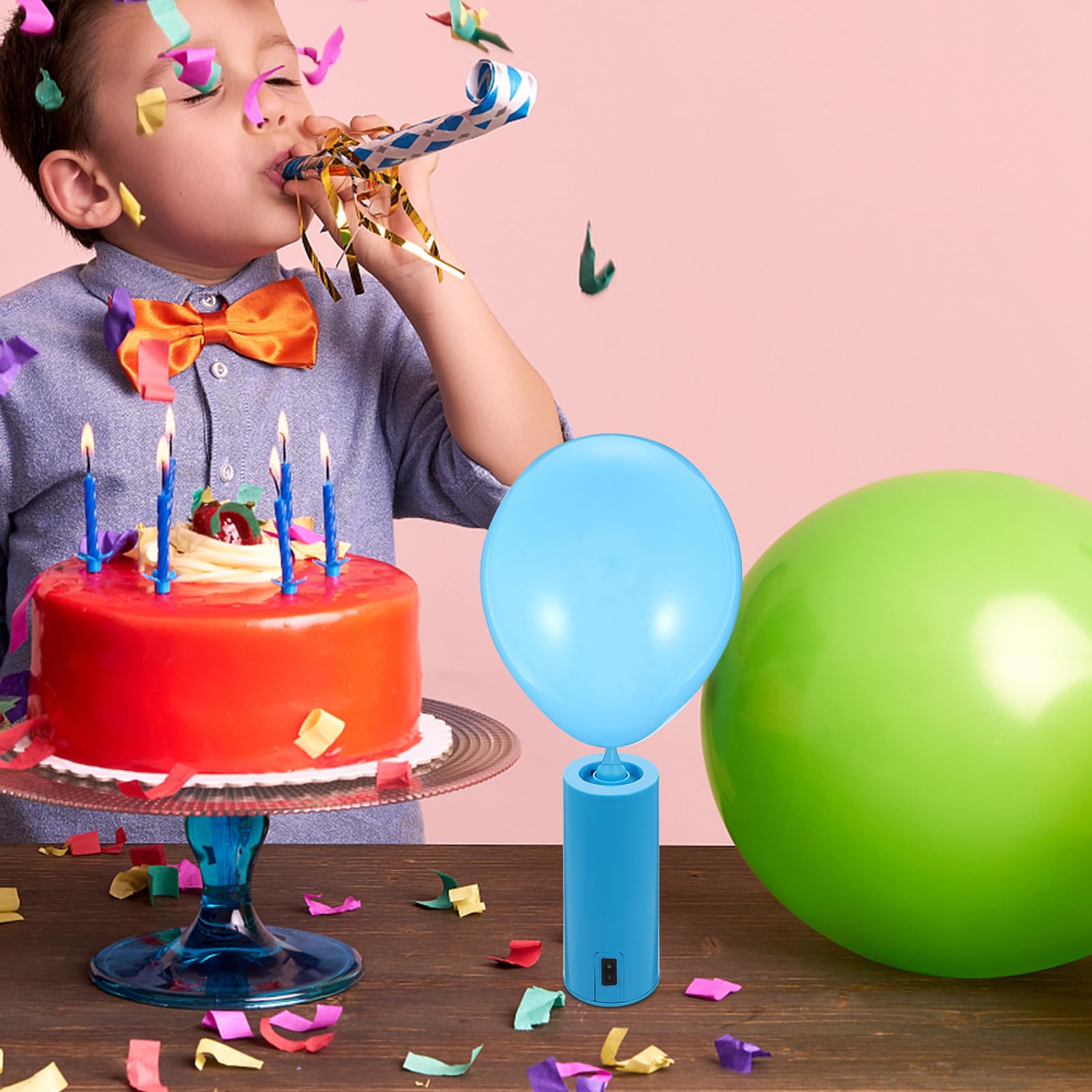 Bomba de Aire Eléctrica Portátil Diseño Liviano y Buena Insonorización para Globos Inflador Electrónico para Fiestas y Decoraciones