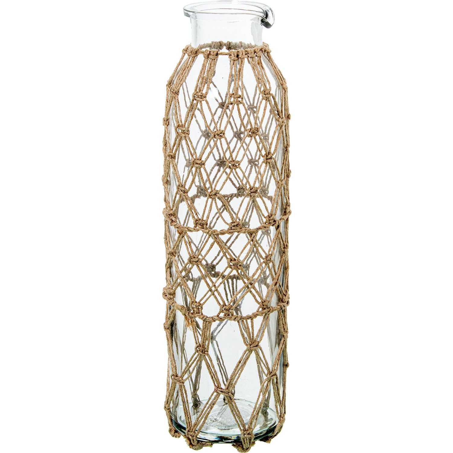 Vase bouteille en verre 30cm pour table champêtre et fleurs séchées de saison