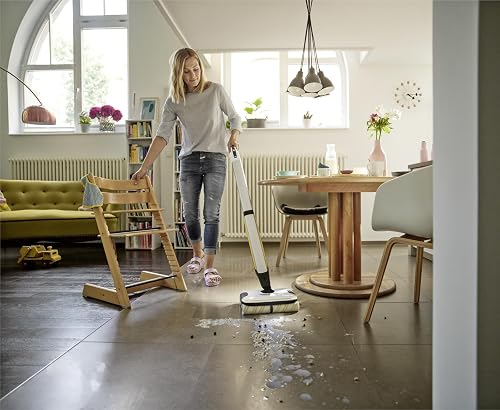 Kärcher FC 7 Cordless Electric Mop, 4 Microfibre Rotating Rollers, Battery Life: ~45 min, Charging Performance: ~135 m², 2 Cleaning Modes, for Hard Floors, White - 3