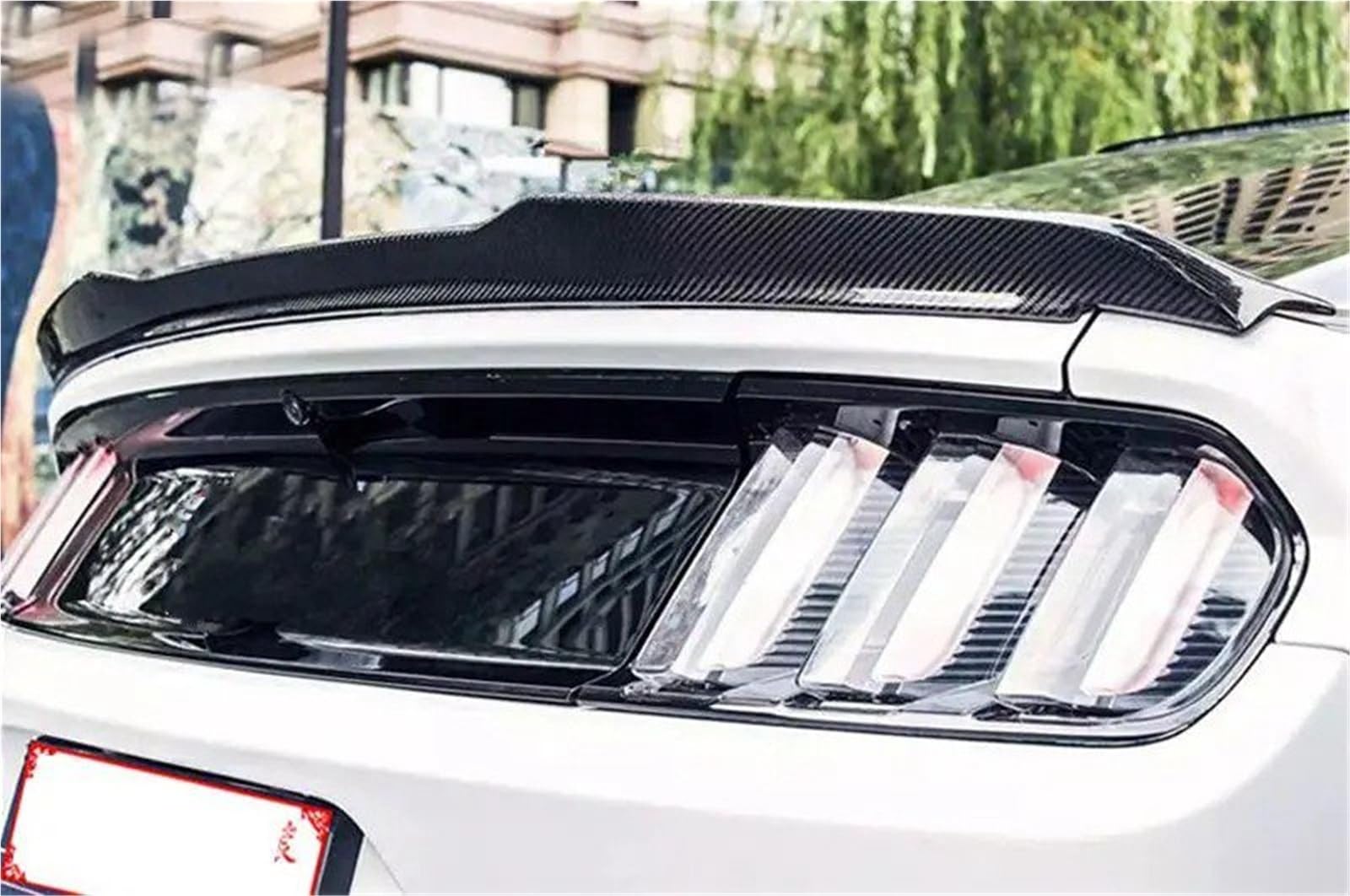 Dla Ford Dla Mustang Coupe 2015-2018 Spoiler Bagażnika Lotka Tylny Skrzydło Na Klapie Akcesoria Dekoracyjne Spojler Tylny Trunk Wing