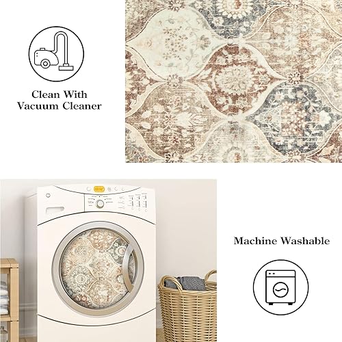 Vista 208 de Lahome - Alfombra de marroquí tejida, alfombra para cocina, pasillo, antideslizante, pasillo para entrada, pasillo de lavadero, dormitorio, 274 x
