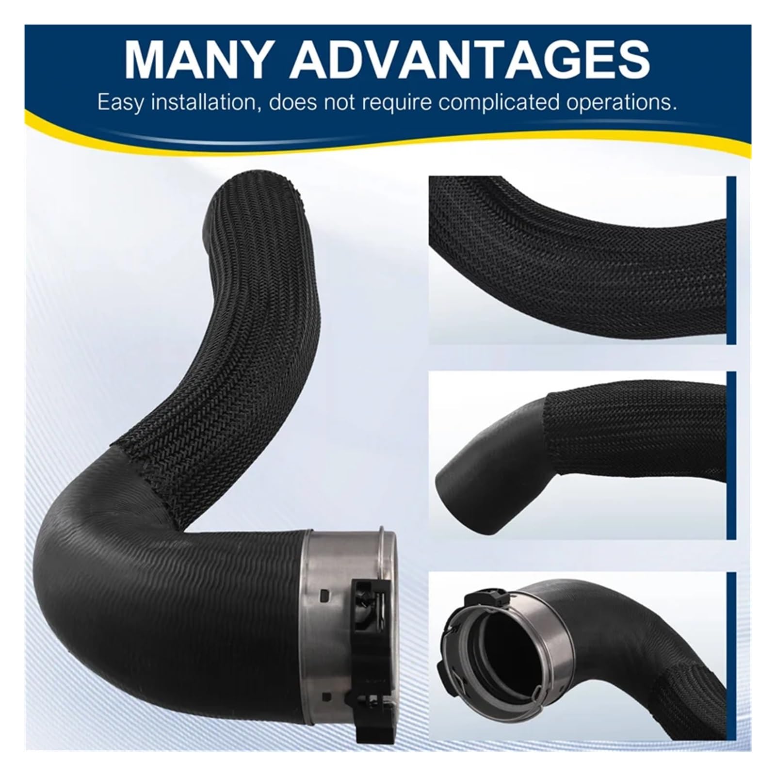 Tubo in silicone a gomito Adatto per tubi di raffreddamento motore Renault MASTER 2.3 BI TURBO DCI 165 CV 144602862R-A09E 144605171R Tubo intercooler turbo