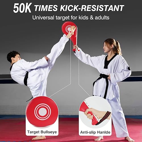 Miniatura 2 de 3-in-1 Boxing Pad Set –Focus Punching Mitts, Martial Arts Target Training Paddle and Kicking Pad for Kickboxing Taekwondo Karate MMA, Boxing