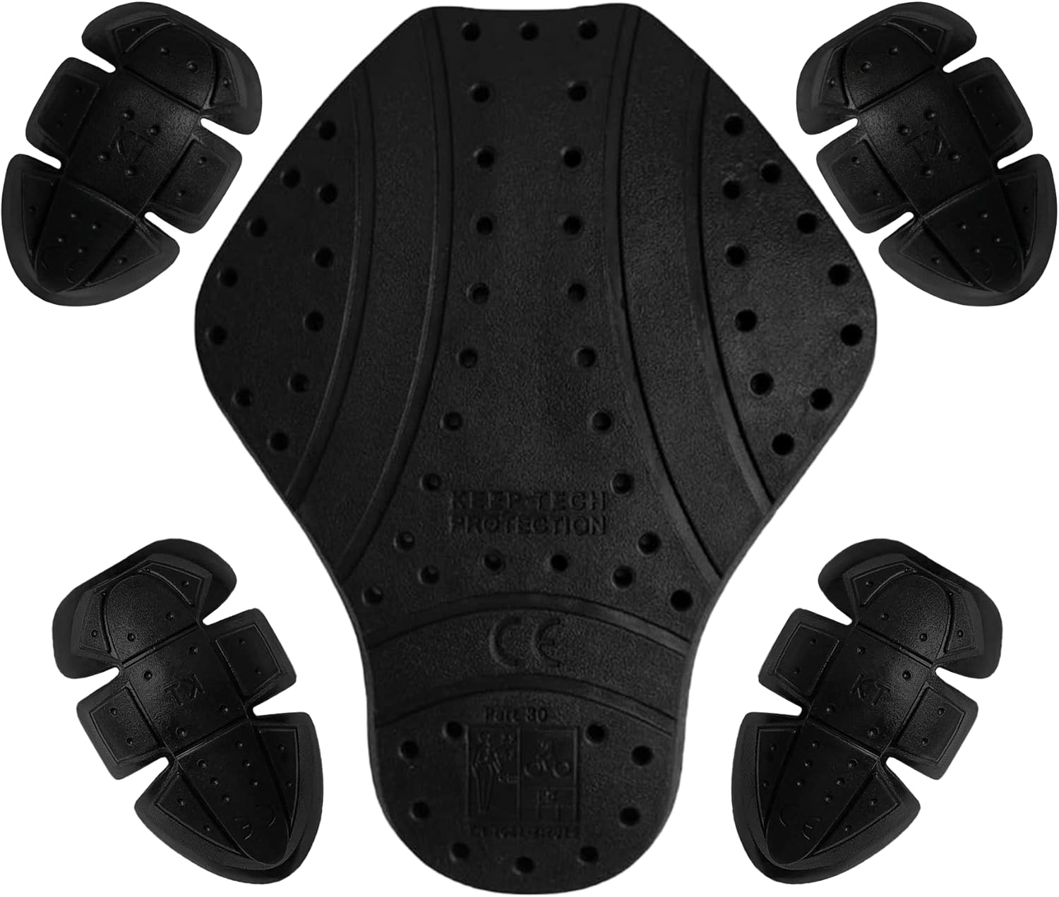 5 PC – Black CE Level 1 Certified Armor Pads, Level 1 Approved Back, Shoulder, and Elbows Armor Protector Insert for Motorcycle Jackets. 5 PC – Black CE Level 1 Certified Armor Pads, Level 1 Approved Back, Shoulder, and Elbows Armor Protector Insert for Motorcycle Jackets.