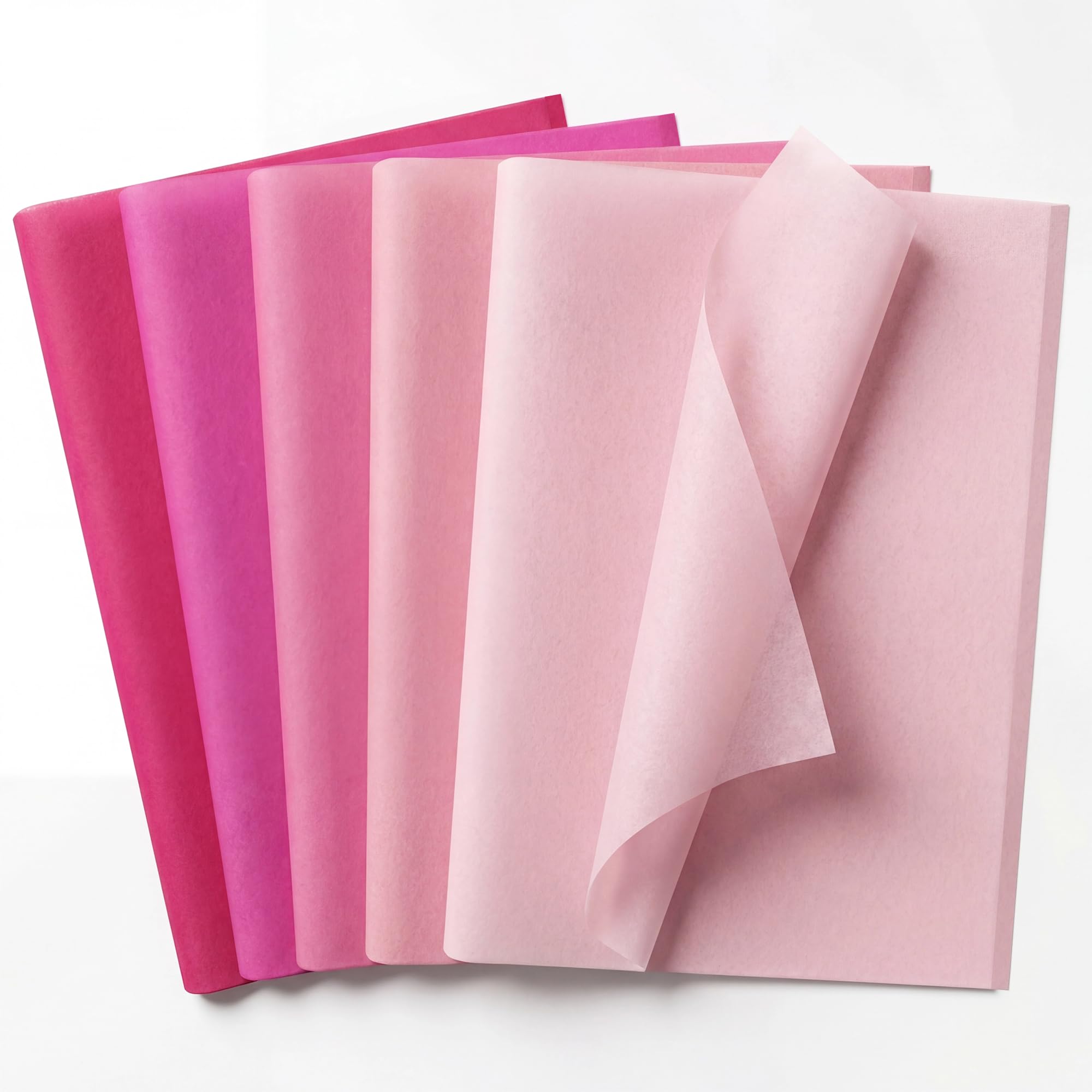 Bitone 60Pcs Pink 19.6" X 13.7“ 60 Sheets Pink Tissue Paper, 5 Shades Of Coloured Wrapping Paper 35X50cm, Premium Tissue Paper Sheets For Gift Bags, Mother's Day, Valentine's Day, Baby Showers & Diy Crafts