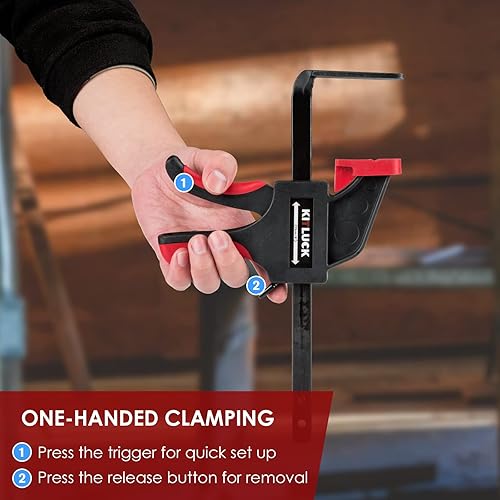 Miniatura 6 de KITLUCK - Abrazadera de sierra de riel de guía de liberación rápida para sistema de riel guía de sierra circular, grosor de sujeción de 6 pulgadas,