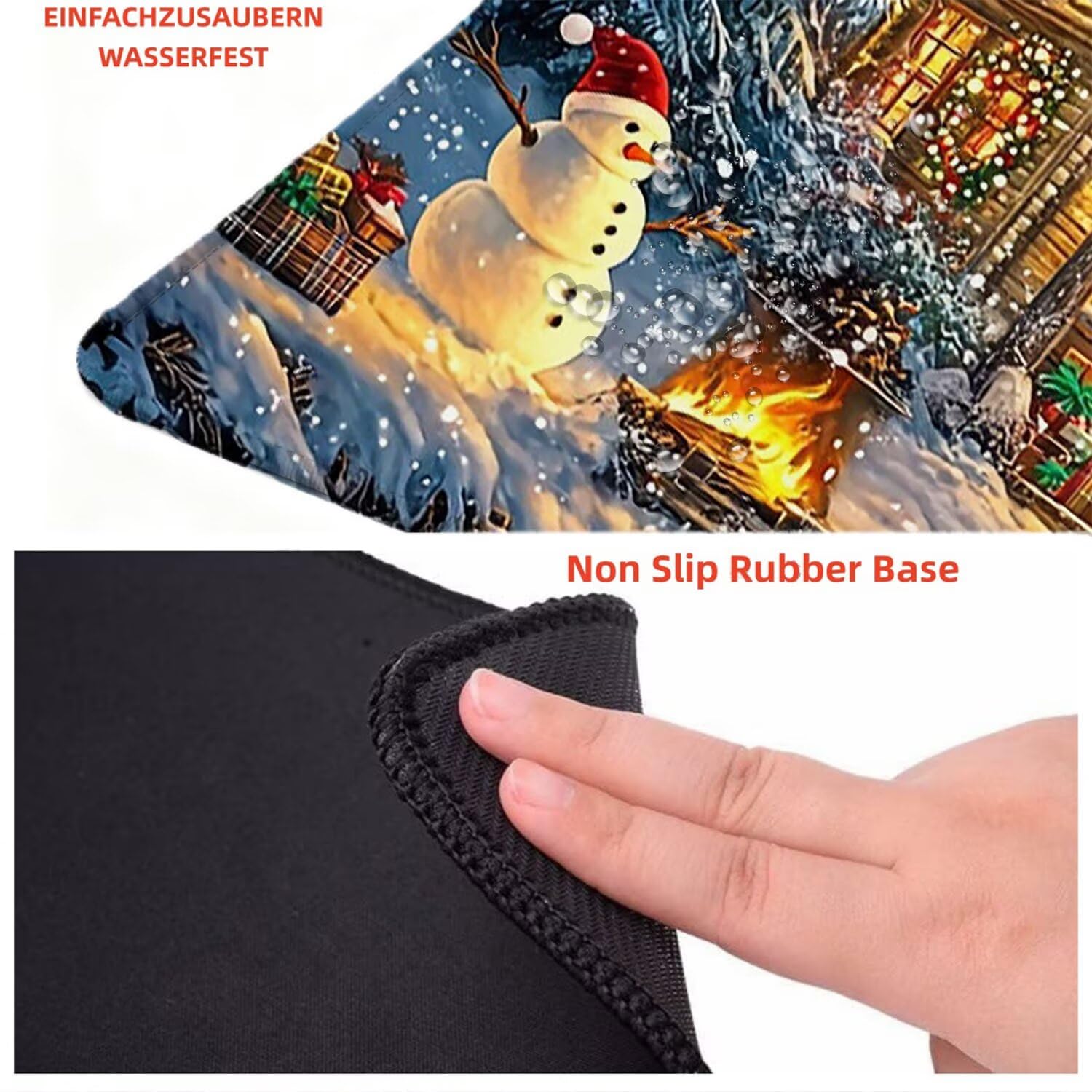 Alfombrilla Ratón XXL – Alfombrilla Escritorio, Cabaña De Muñecos De Nieve Mouse Pad Mejora la Velocidad y Precisión, Antideslizante Mousepad, Resistente Protector Mesa Escritorio 1500x800x3mm j0xk-99