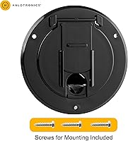 Vista 6 de Escotilla redonda eléctrica de 4 1/4 pulgadas para cables de 30 amperios de RV (negra)