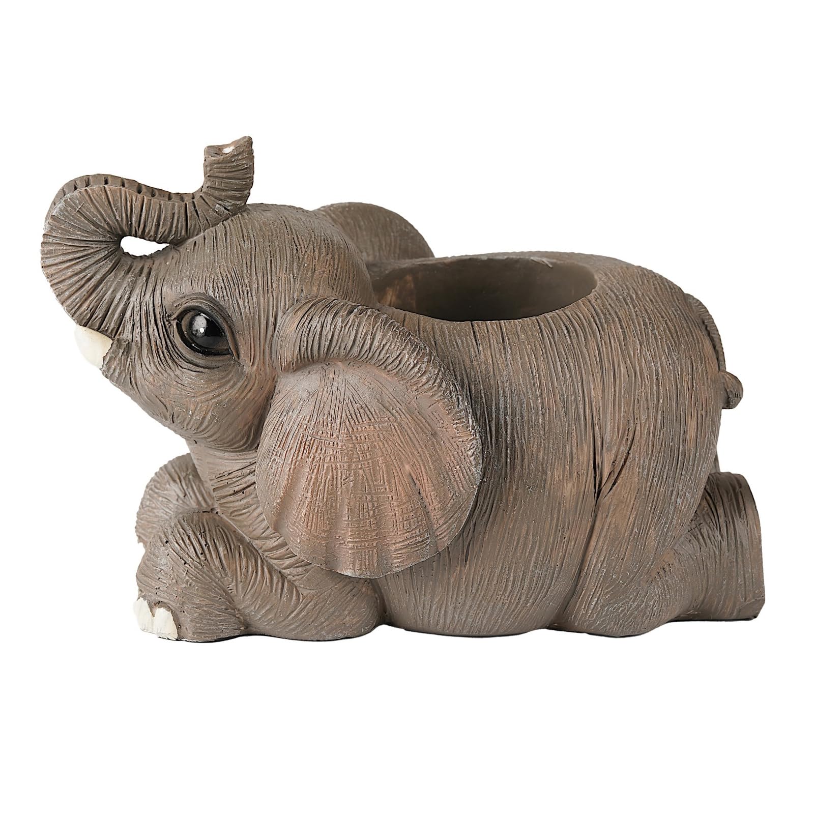 Qusinfc Home Offices Desktop Decorations Ornaments Pen Inserted Shelf Pen Holders Stationeries Holders Shelf Pencil Organizers Resin Elephant Decor Storage