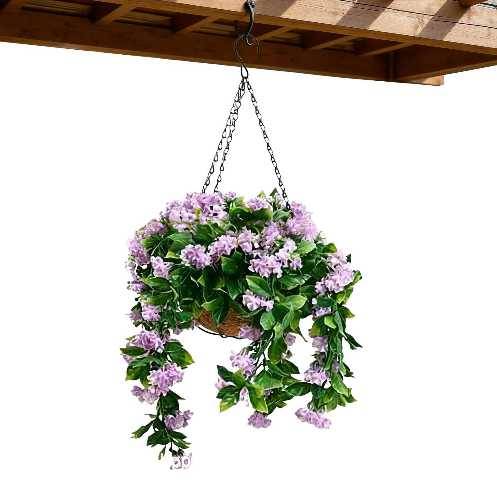 Plante suspendue artificielle extérieure sans arrosage pour jardin et terrasse