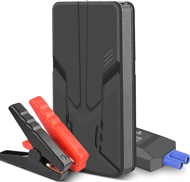 UltraSafe Portable Lithium Jump Starter, Car Battery Booster Pack, 600A Peak Auto Jump Box, 30000mAh Power Pack Jumper Start & Phone Charger with USB Port, Cables & LED Flashlight USB Port