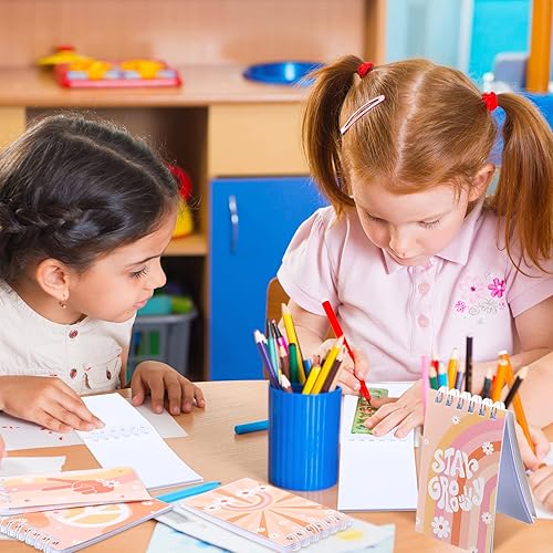 Miniatura 6 de Faccito 24 cuadernos hippie, groovy, retro, hippie, bohemio, espiral, mini bloc de notas, cuaderno de bolsillo para niños, hippie, bohemio, Groovy,