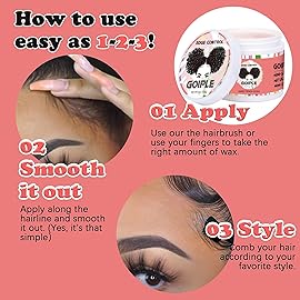 Edge Control Wax for Women Strong Hold Non-greasy Edge Control Smoother Edge Wax, Edge Wax Styling Gel Edge Control for Black Hair No Flaking, White Residue, Shine and Smooth (edge control-6pcs)