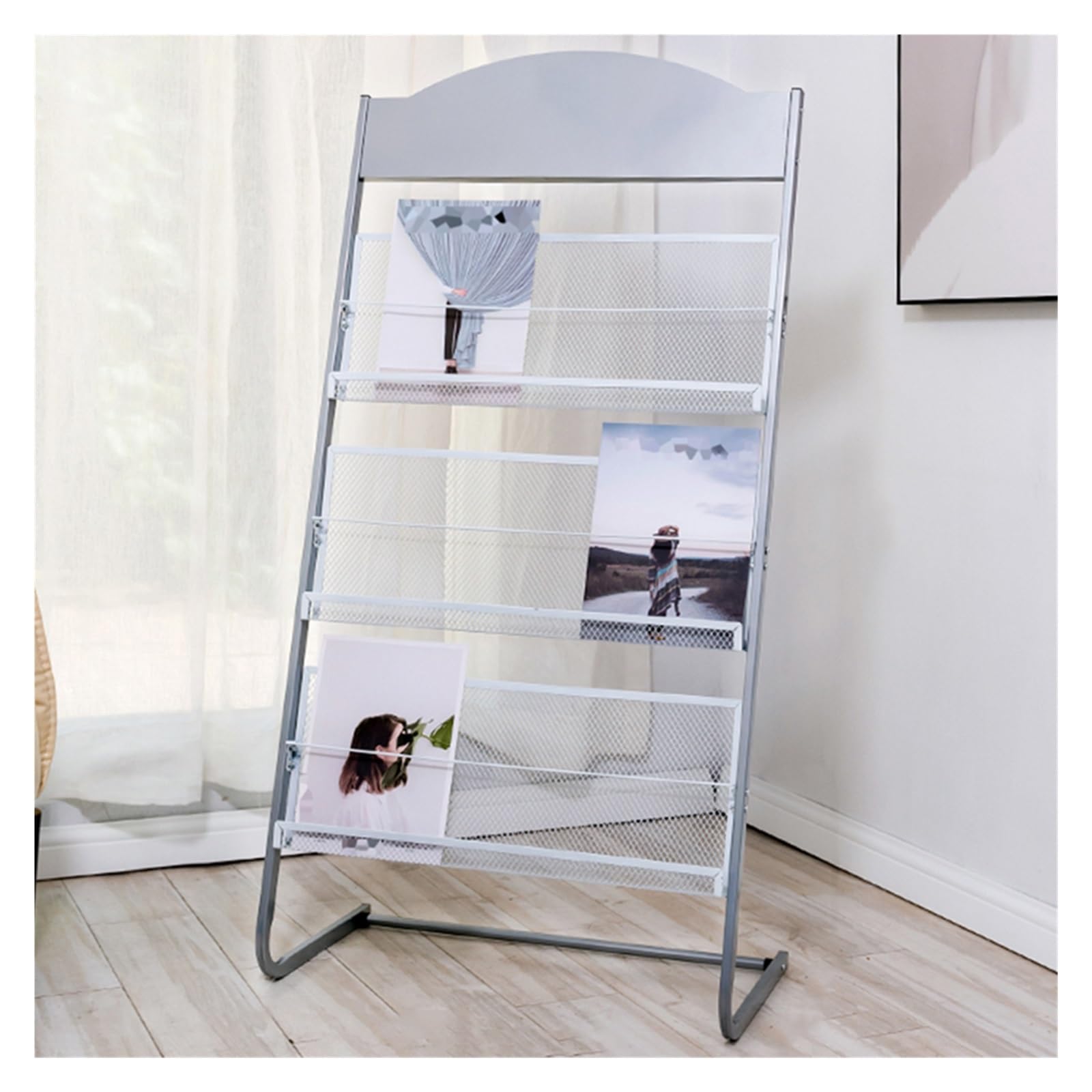 Porte-revues sur pied, support mobile pour brochures, informations de fichiers, support pour expositions, bureaux, centres commerciaux, hôpitaux