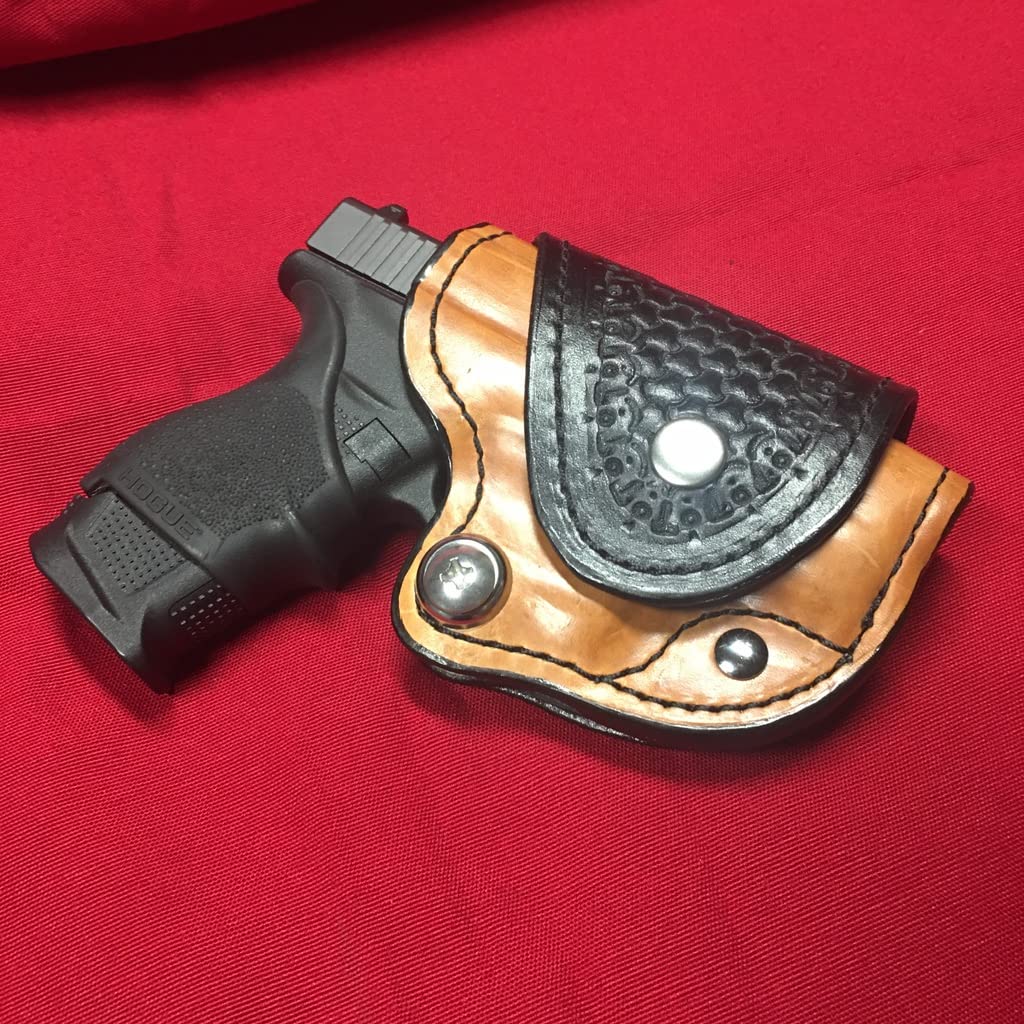 GenericIron-Cross Draw Handmade Holster in Genuine Leather, Compatible with Glock 42
