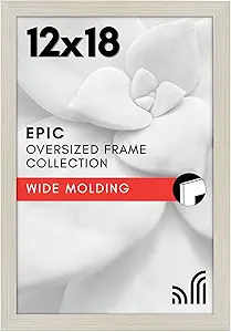 Americanflat 12x18 Poster Frame with Polished Plexiglass - Wide Picture Frames Made of Engineered Wood for Vertical or Horizontal Wall Display - Epic Collection - Light Wood