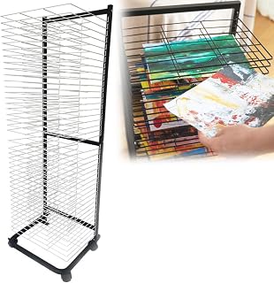 20/30/40-Layer Art Storage Rack, Metal Drying Rack Art, Stackable Drying Rack, Space-Saving Paint Drying Rack,Sturdy Metal Art Rack, with 36