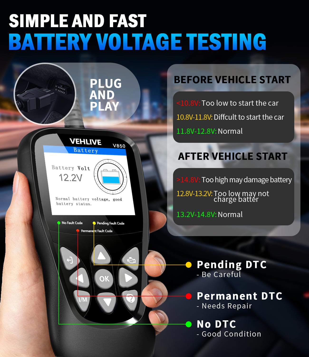 Strumento diagnostico OBD2 Scanner-nero