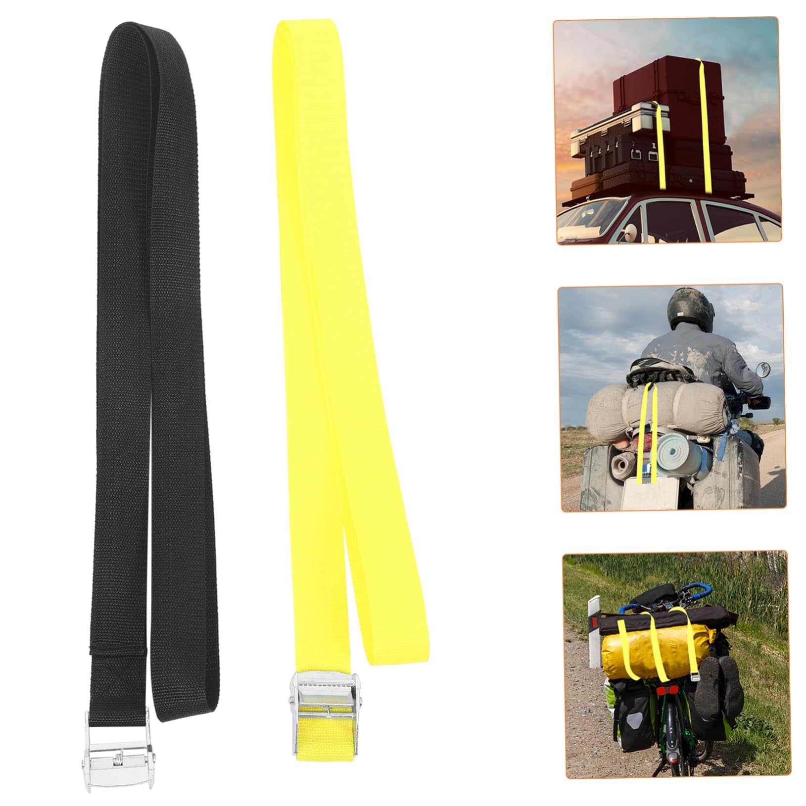 GOOHOCHY 2pcs Kayak Tow Strap Rope Tie Down Ratchet Straps Ratchet Tie Down Motorcycle Straps Practical Cargo Strap Ratchet Strap Organizer Rachet Strap Cargo Straps Zinc Alloy Buckle