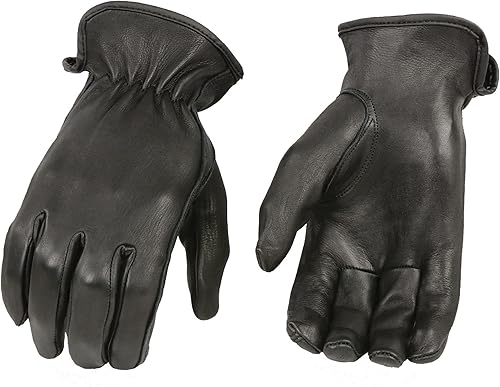Milwaukee Leather SH886 Guantes de cuero sin forro de piel de ciervo para mujer