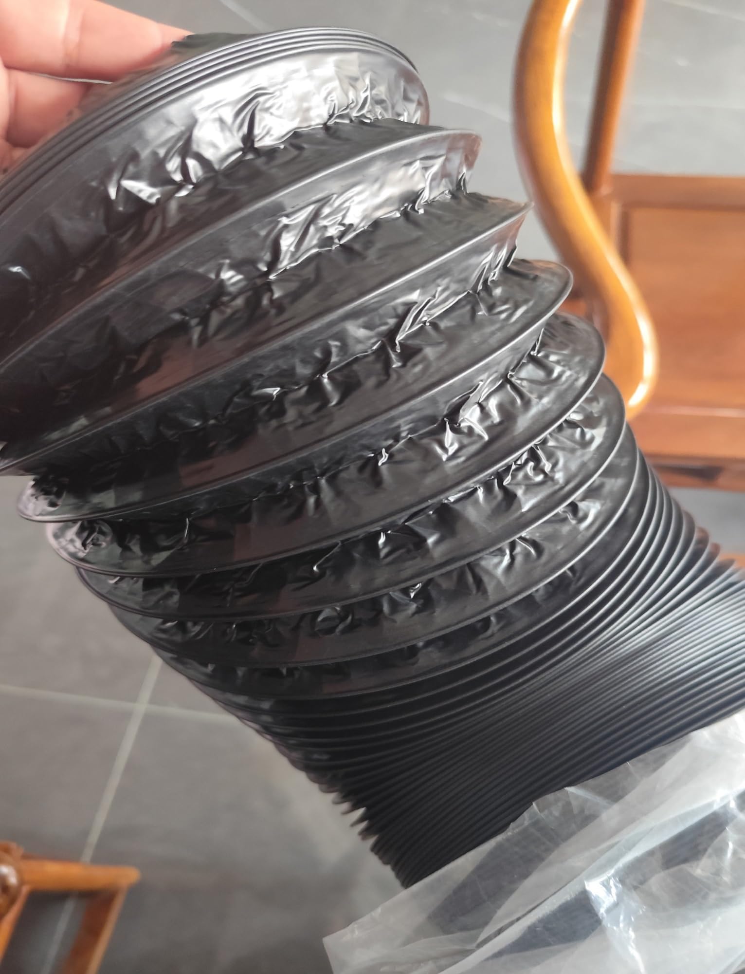 Tubo flessibile portatile di scarico del condizionatore d'aria, 236" condotta di alluminio flessibile dello sfiato dell'essiccatore, ventilazione di HVAC