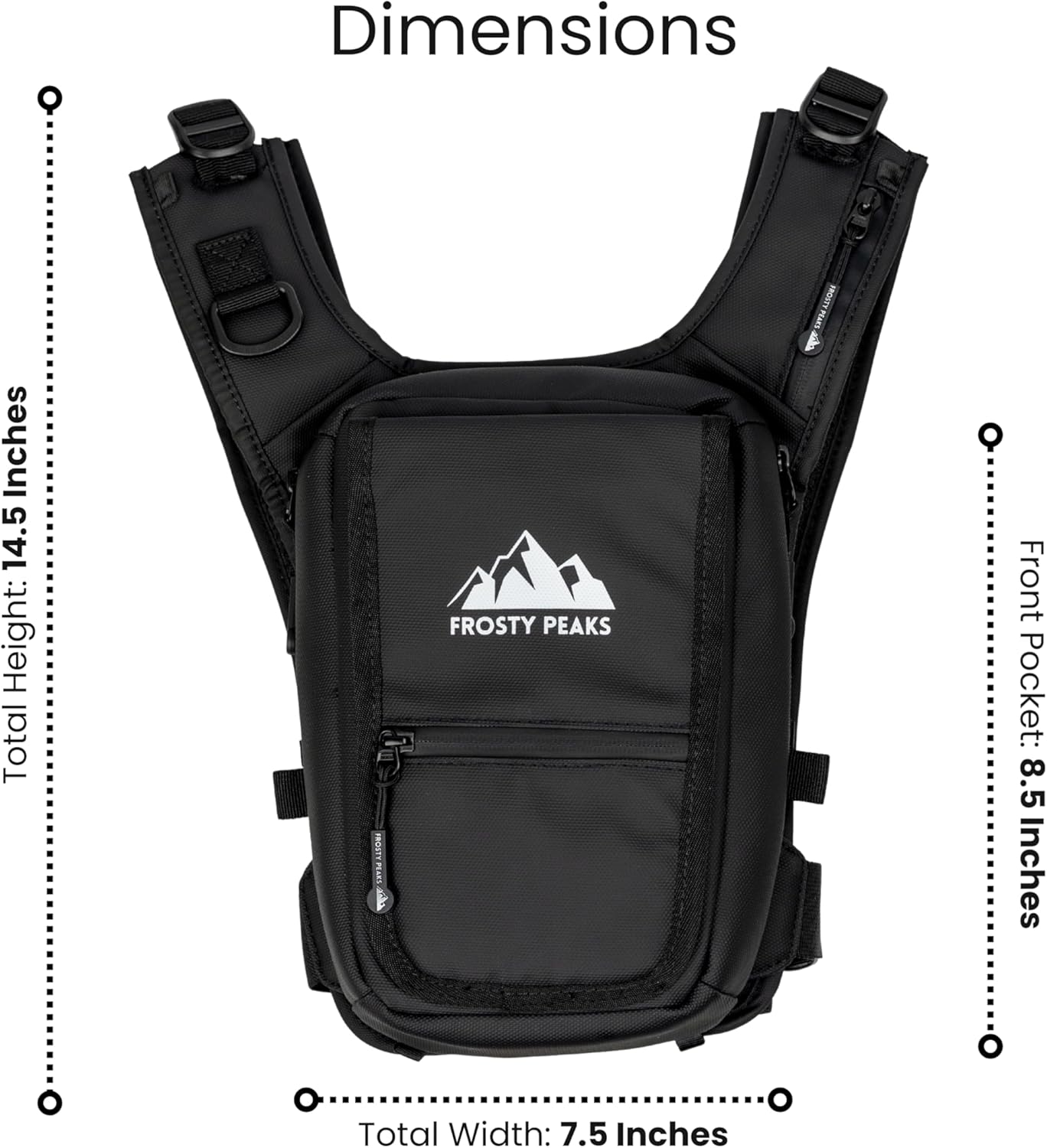Minimalist Chest Rig, Outdoor, Chest Pack with Easy-Access Phone Pouch, Dual-Side Pockets, (Black) - Image 8
