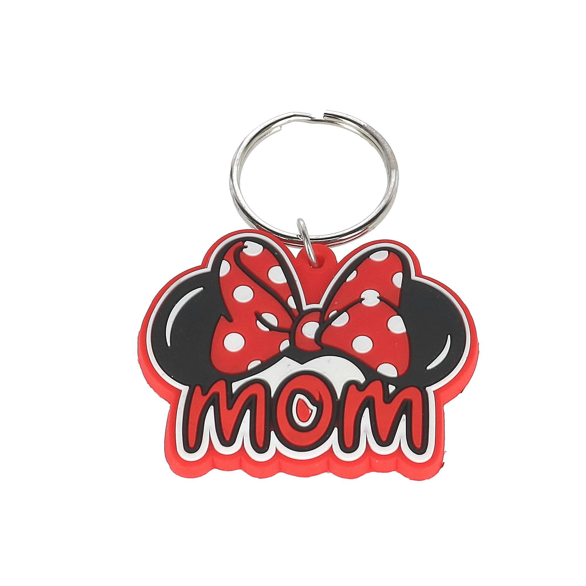 Family Mom Minnie Mouse Bow Keychain Keyring