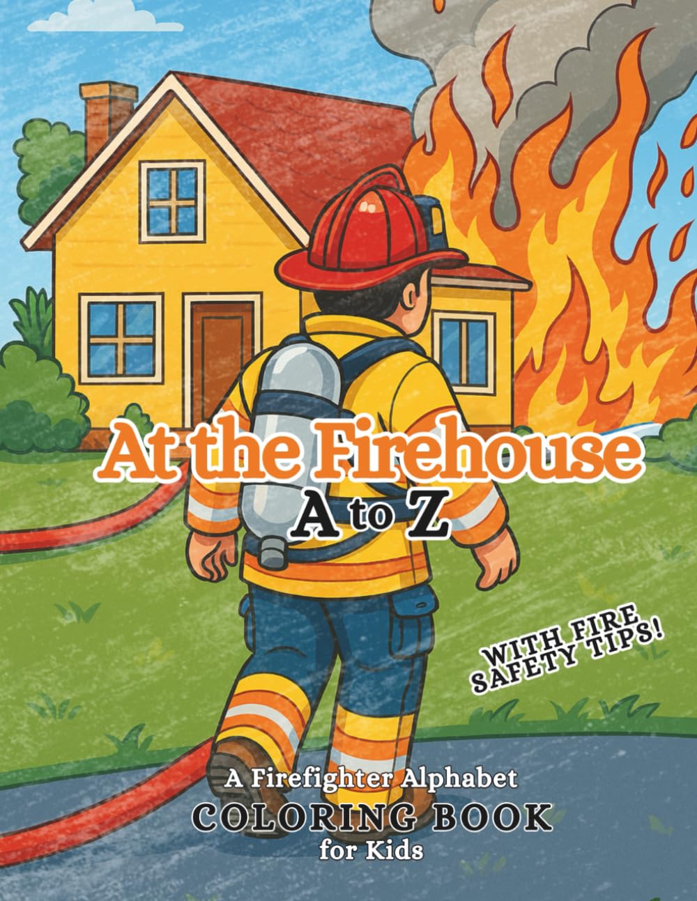 At the Firehouse A to Z: A Firefighter Alphabet Coloring Book & Fire Safety Tips for Kids (Exploring Ideas A to Z)