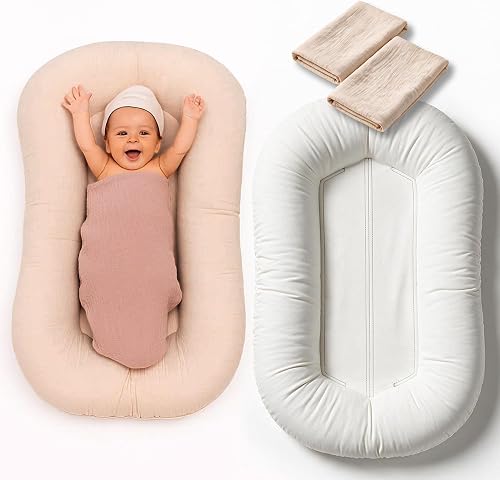 Nid pour bébé en coton bio avec housse amovible PaLulli® LuliNest