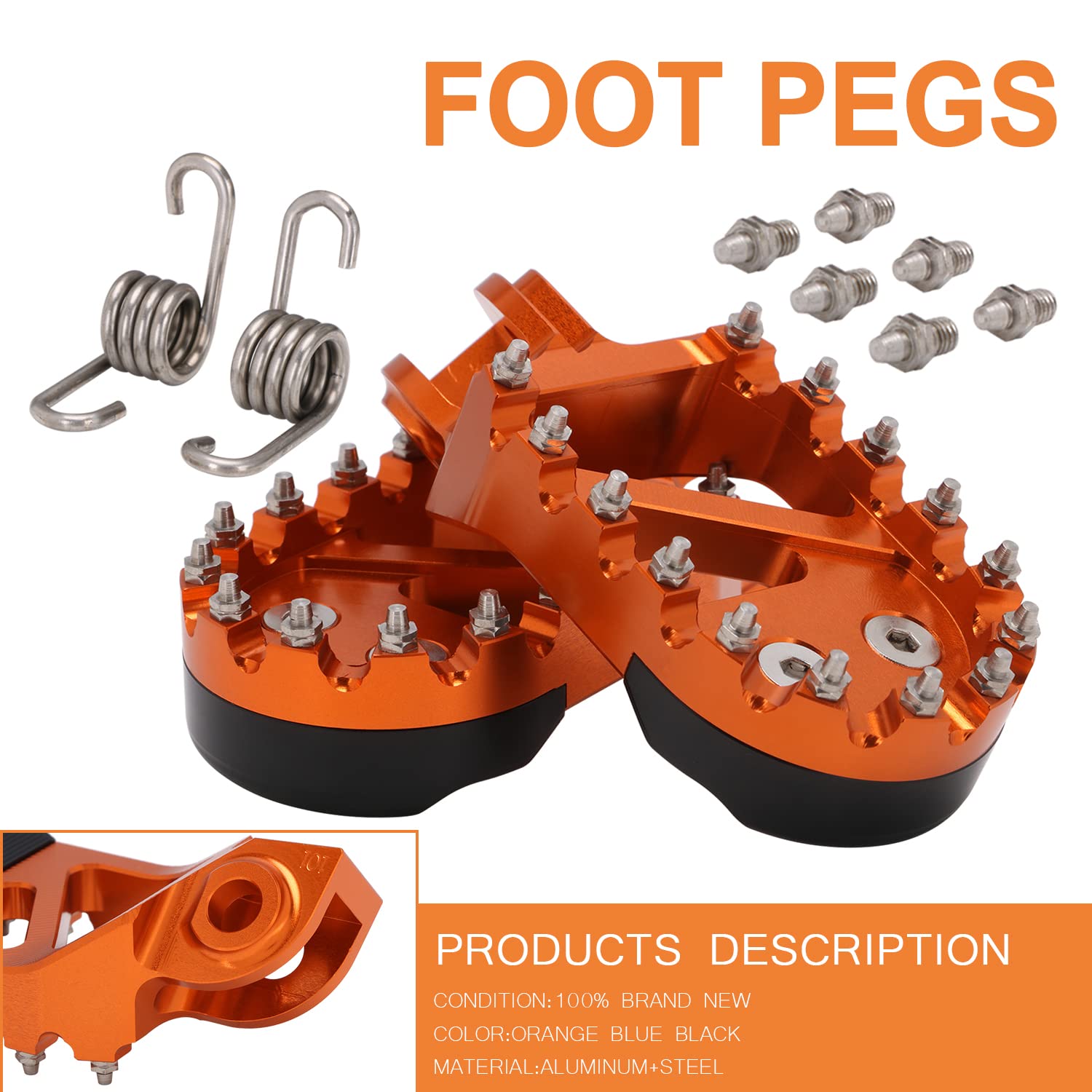Amazon.com: JFG RACING Estribera del pedal de la clavija del pie